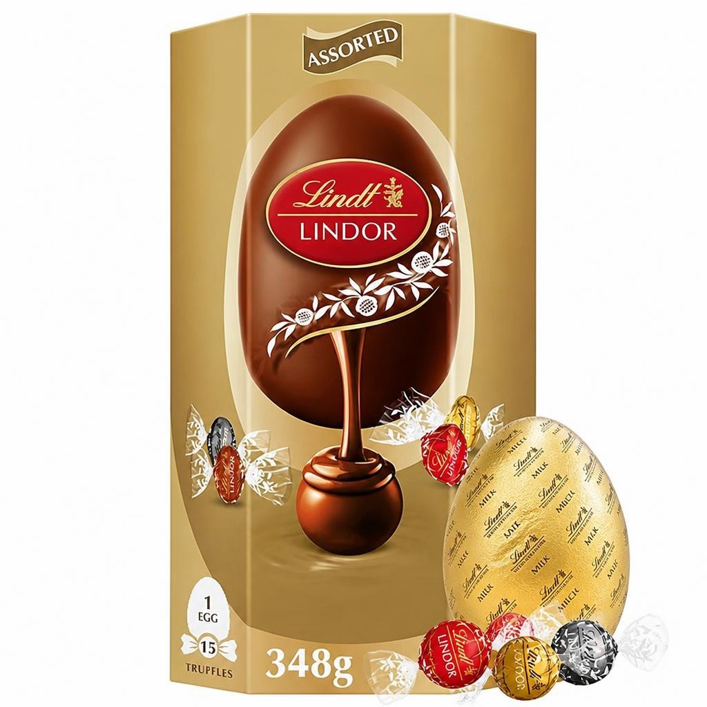 Lindt Lindor Gold Milk Chocolate Easter Egg 348G