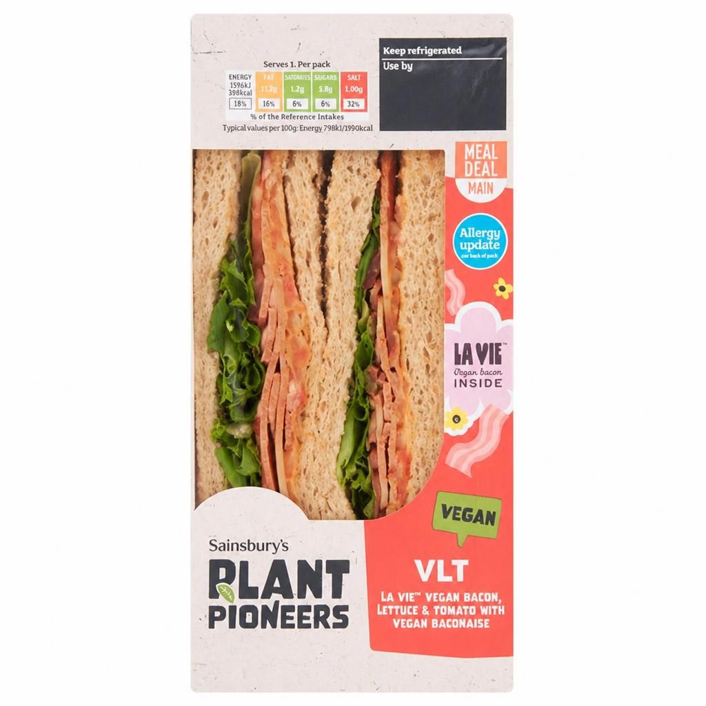 Plant Pioneers VLT La Vie Vegan Bacon, Lettuce & Tomato with Vegan Baconaise