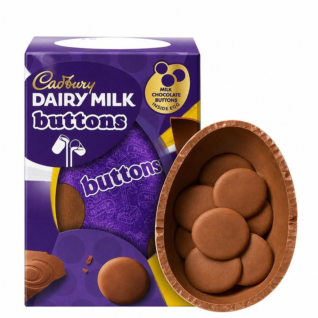 Cadbury Dairy Milk Giant Buttons Medium Milk Chocolate Chocolate Easter Egg 96g