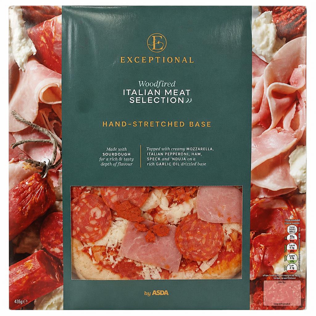 Exceptional by ASDA Woodfired Italian Meats Selection Pizza 475g