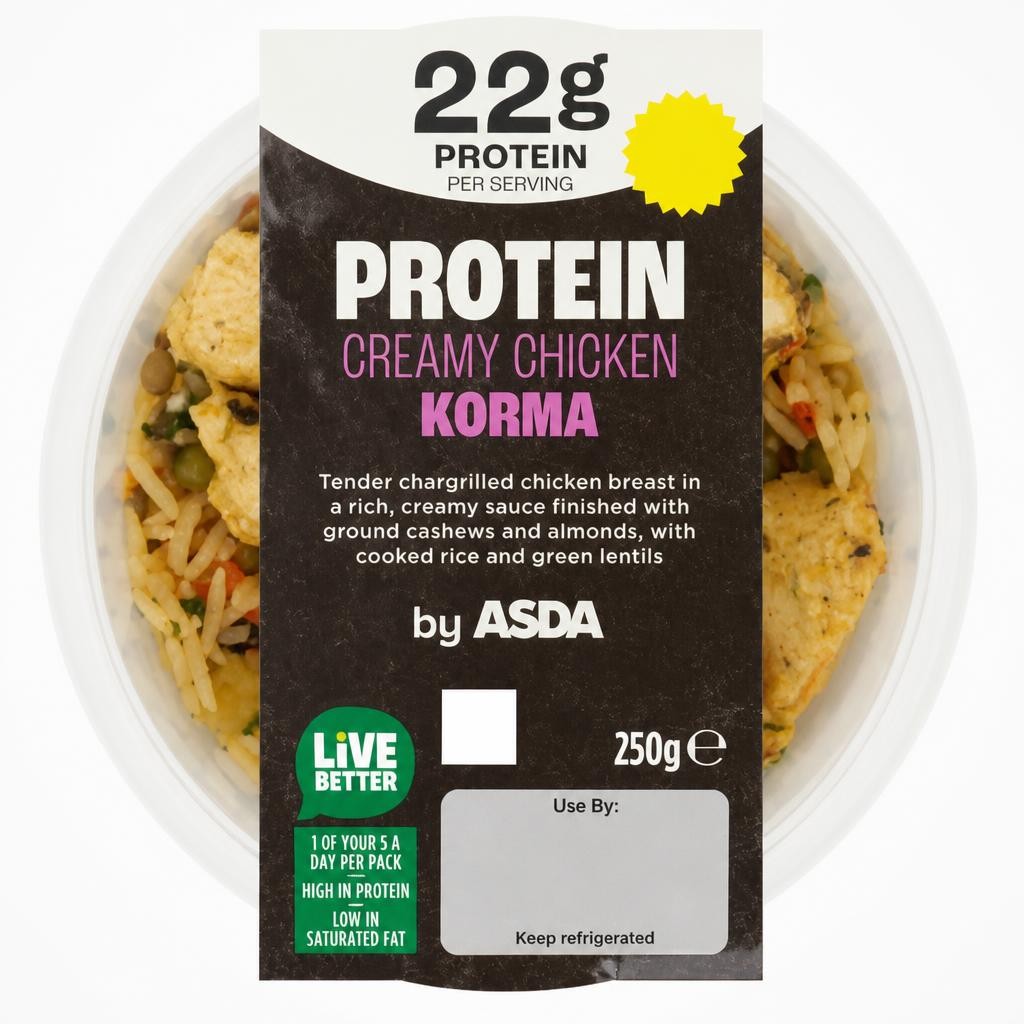 ASDA Protein Creamy Chicken Korma 250g