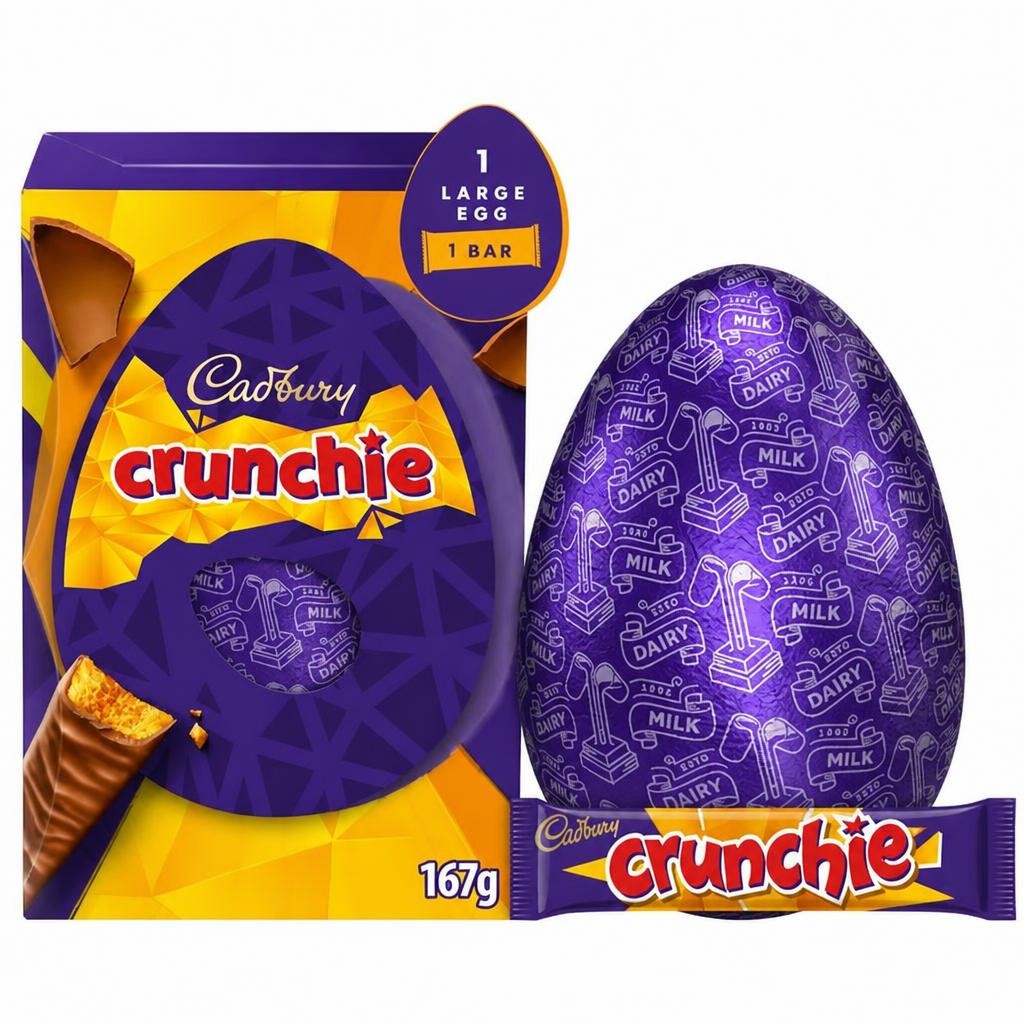Cadbury Large Chocolate Crunchie Easter Egg 167g
