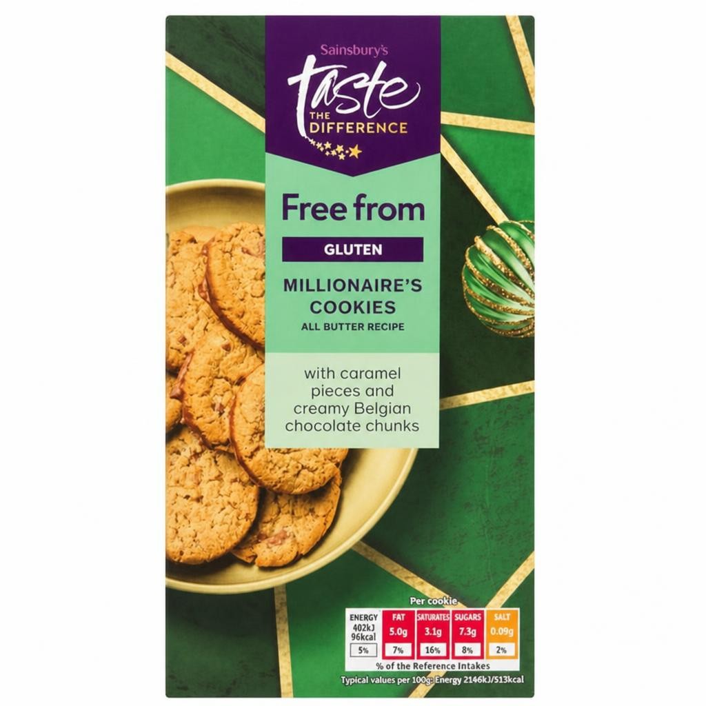 Sainsbury's Free From 150g Millionaires Cookies, Taste the Difference