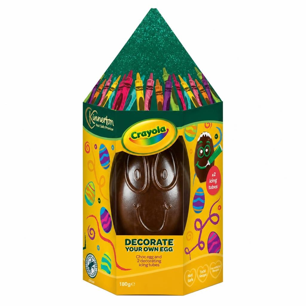 Kinnerton Crayola Extra Large Decorate Your Own Milk Chocolate Easter Egg 180g