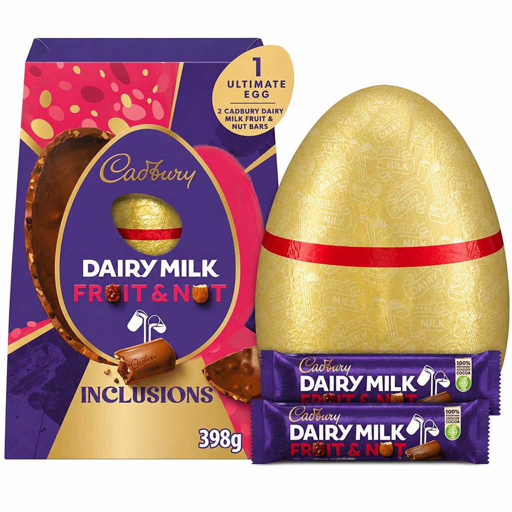 Cadbury Dairy Milk Extra Large Fruit & Nut Inclusions Ultimate Chocolate Easter Egg 398g
