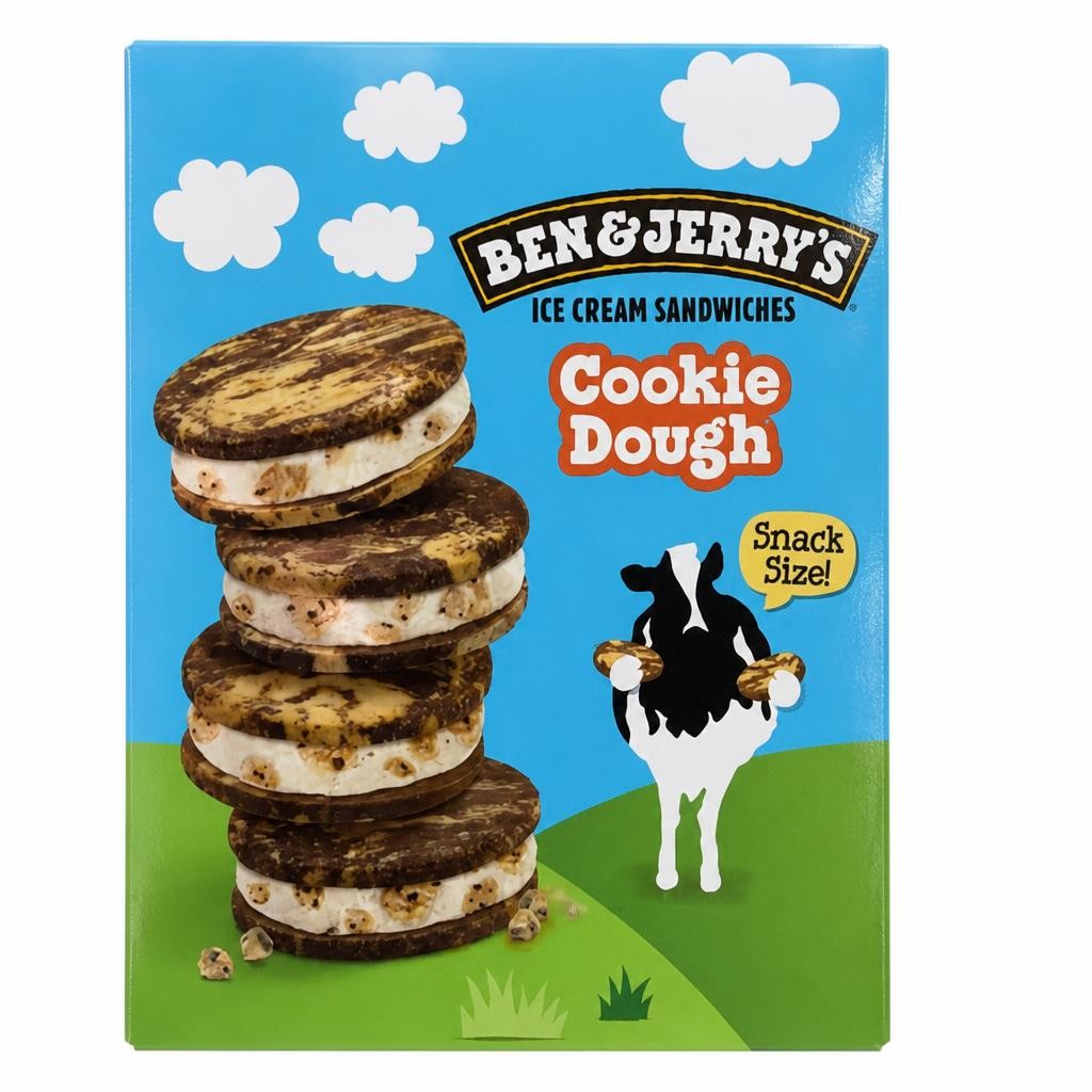 Ben & Jerry's Cookie Dough Ice Cream Sandwich Multipack 4MP