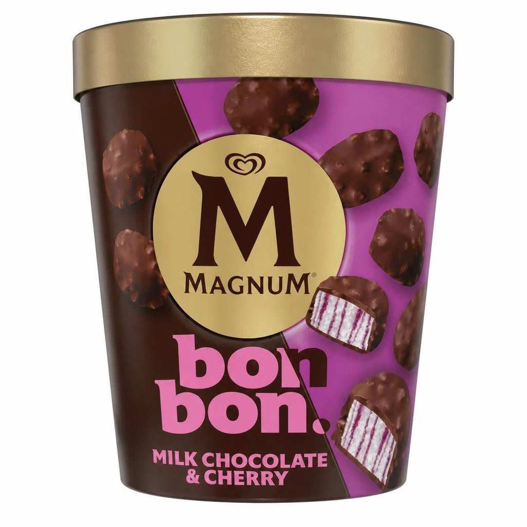 Magnum Milk Chocolate & Cherry Bonbon Bite-Sized Ice Cream 12x 17 ml (204 ml)