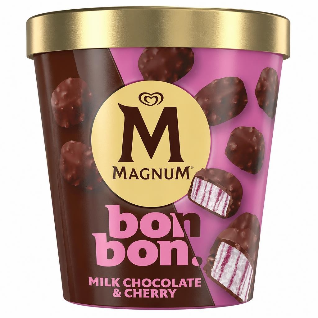 Magnum Bonbon Cherry & Milk Chocolate Ice Cream Frozen Snack 204ml 12MP
