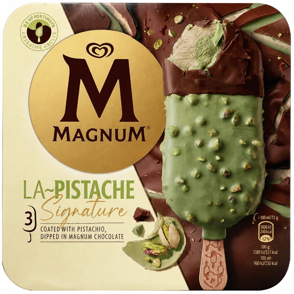 Magnum Signature Pistachio Ice Cream Sticks 3x 90 ml