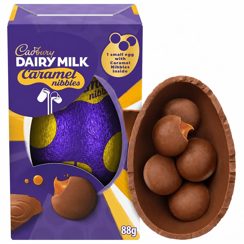Cadbury Dairy Milk Caramel Nibbles Medium Milk Chocolate Easter Egg 88g