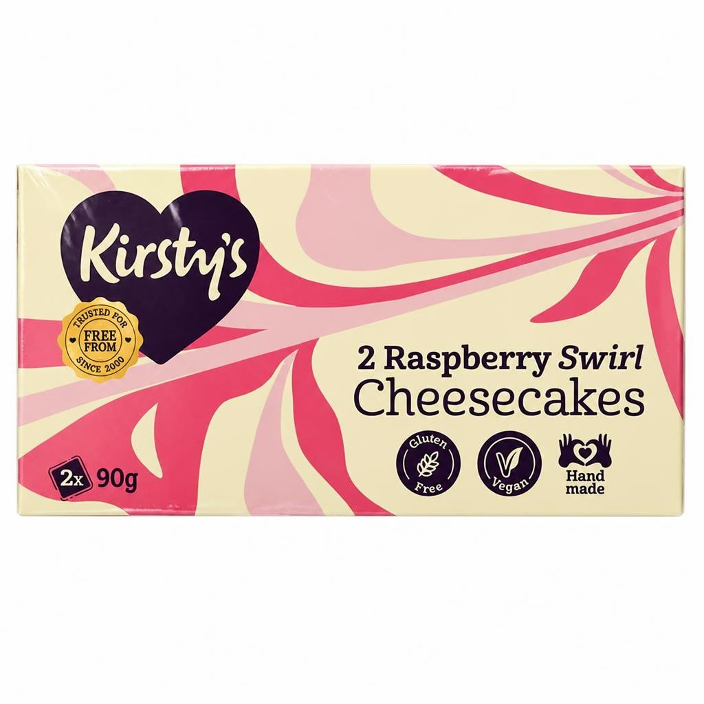 Kirsty's 2 x 90g Raspberry Swirl Cheesecakes
