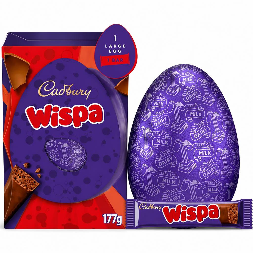 Cadbury Wispa Large Milk Chocolate Easter Egg 177g