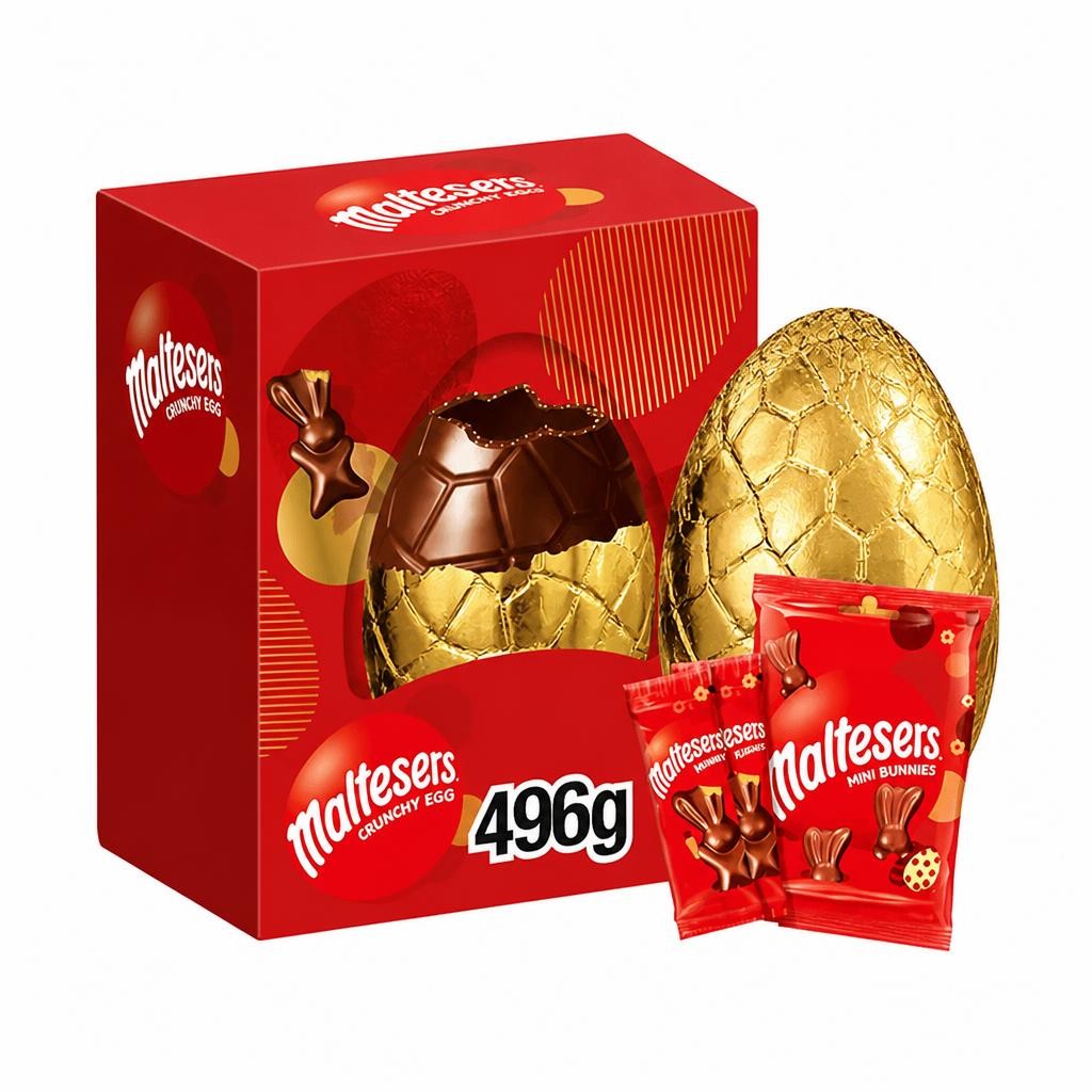 Maltesers Crunchy Egg Bunny Extra Large Milk Chocolate Easter Egg 496g