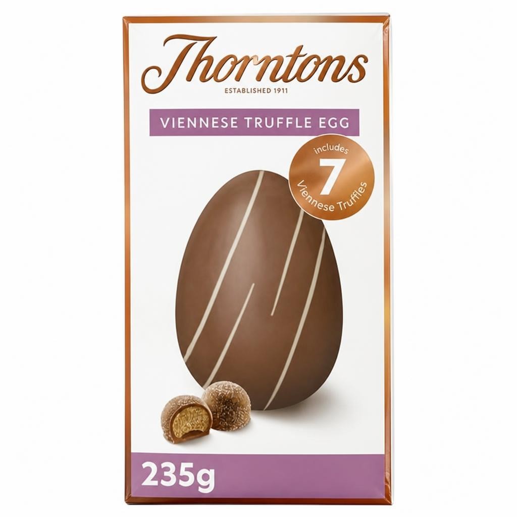 Thorntons Extra Large Viennese Truffle Milk Chococlate Easter Egg 235g