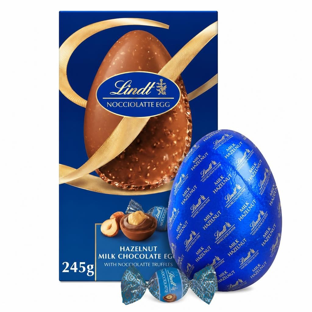 Lindt Nocciolatte Extra Large Hazelnut Milk Chocolate Easter Egg 245g