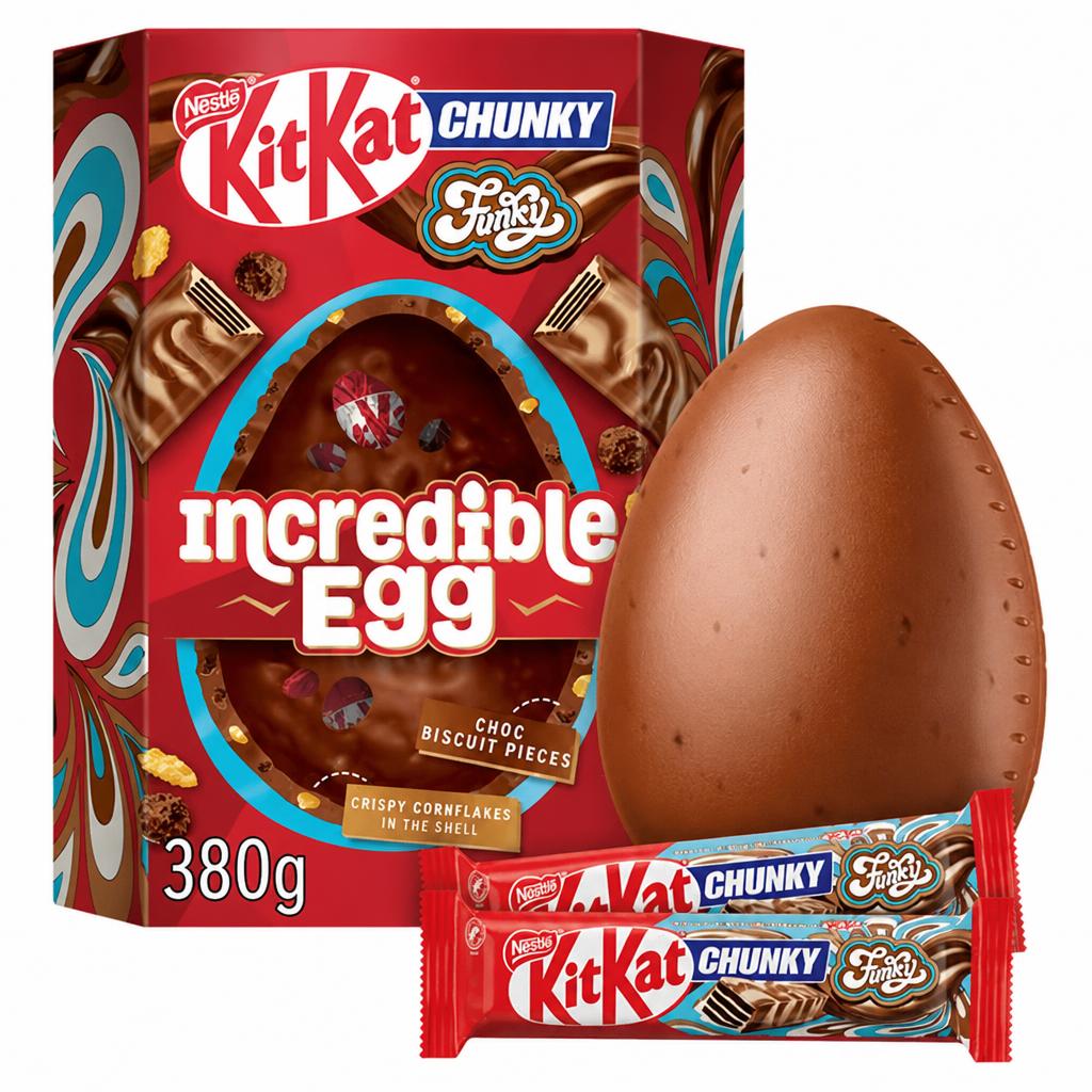 KitKat Chunky Funky Extra Large Incredible Milk Chocolate Easter Egg 380g