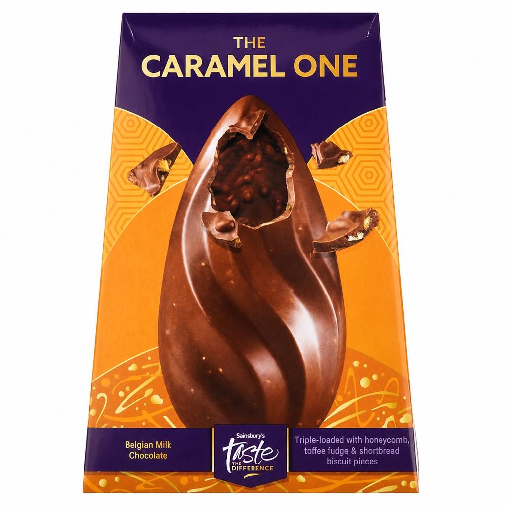 Sainsbury's The Caramel One Extra Large Chocolate Easter Egg, Taste the Difference 230g