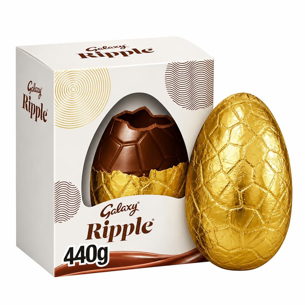 Galaxy Ripple Extra Large Milk Chocolate Easter Egg 440g