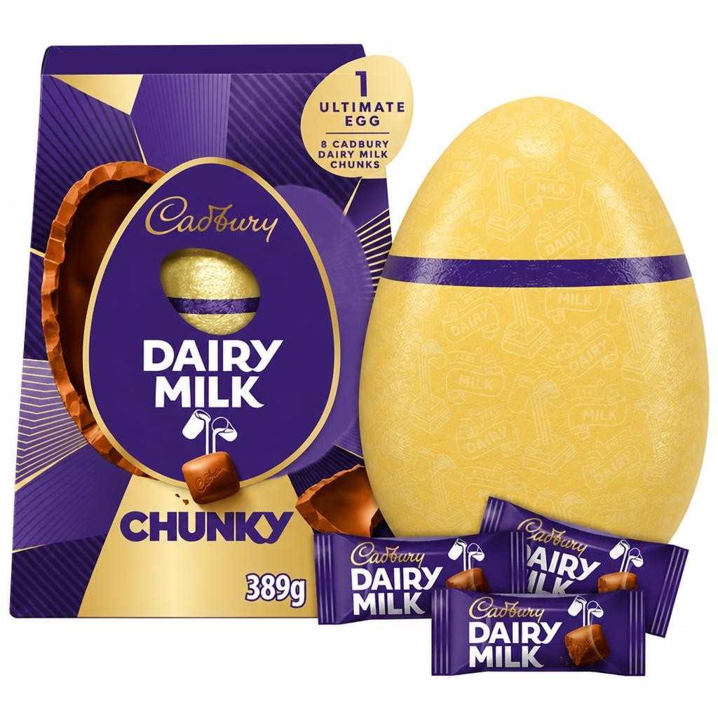Cadbury Dairy Milk Chunky Extra Large Ultimate Milk Chocolate Easter Egg 389g