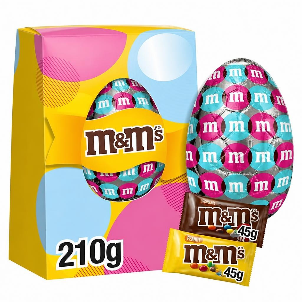 M&M's Extra Large Milk Chocolate & Peanut Easter Egg 210g