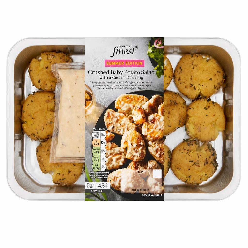 Tesco Finest Crushed Baby Potato Salad with Caesar Dressing 450g
