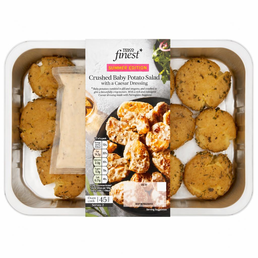 Tesco Finest Crushed Baby Potato Salad with Caesar Dressing 450g