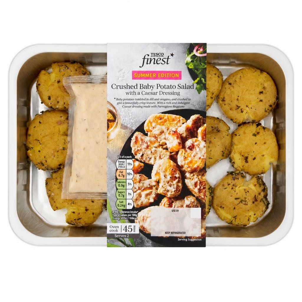 Tesco Finest Crushed Baby Potato Salad with Caesar Dressing 450g
