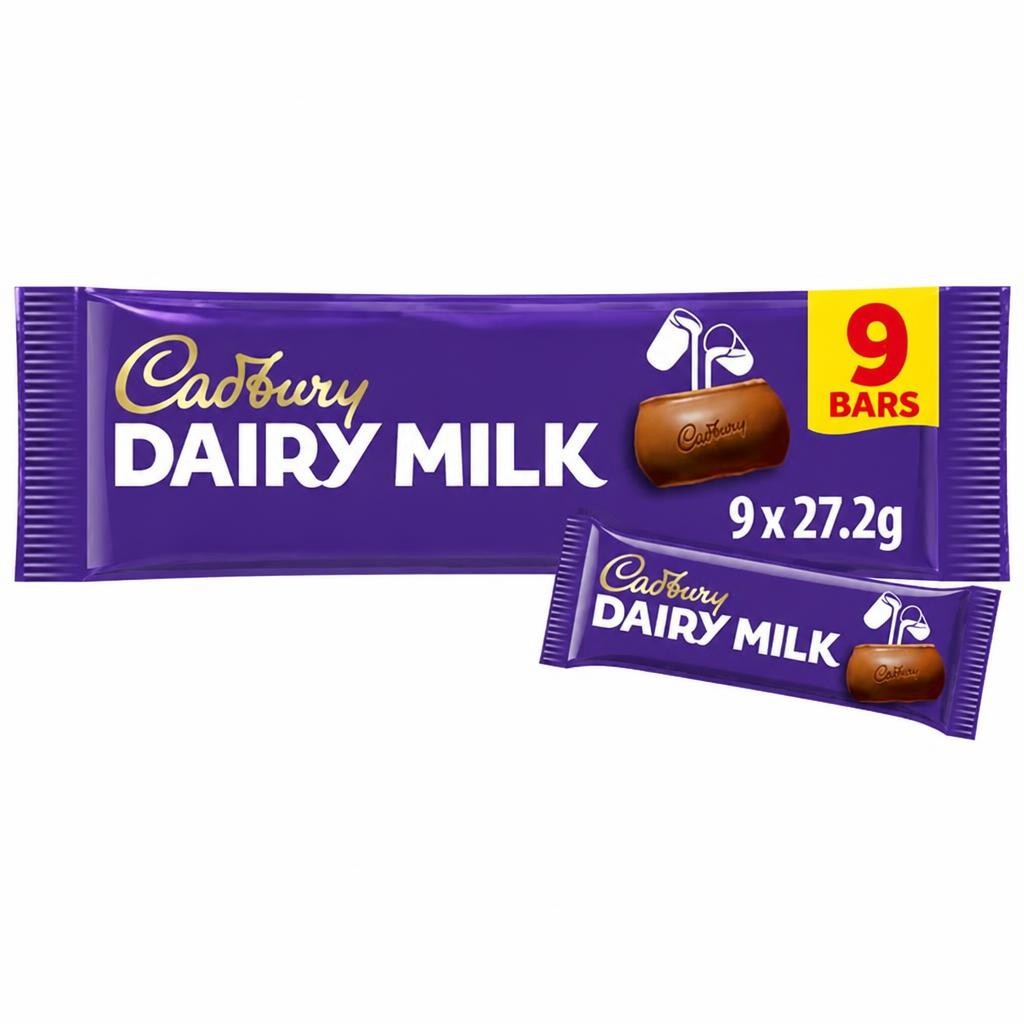 Cadbury Dairy Milk Chocolate Bar Multipack 9 x 27.2g