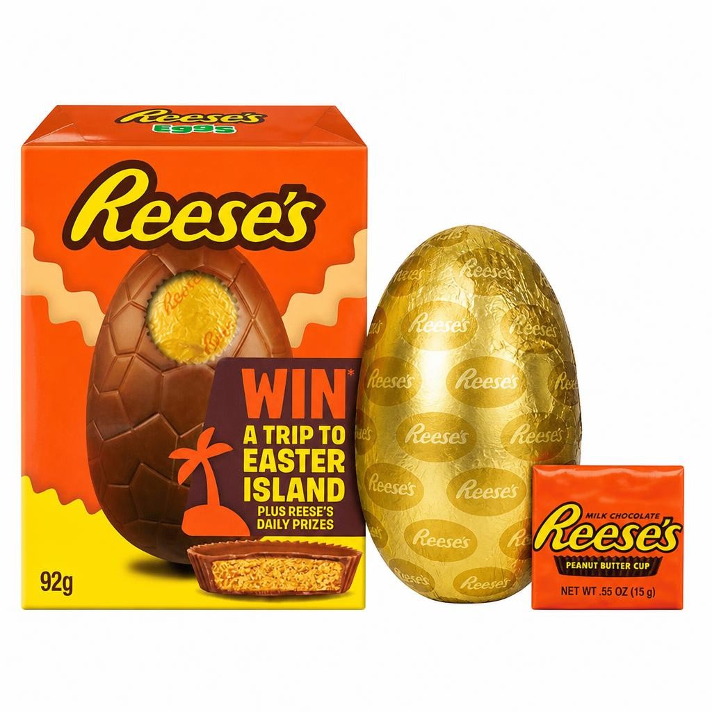 Reese's Medium Peanut Butter Cup Milk Chocolate Easter Egg 92g