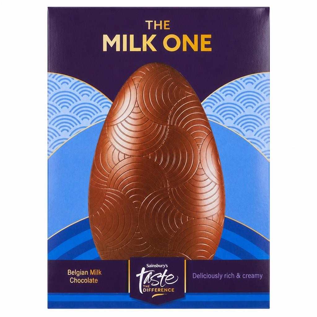 Sainsbury's The Milk One Large Belgian Chocolate Easter Egg, Taste the Difference 150g