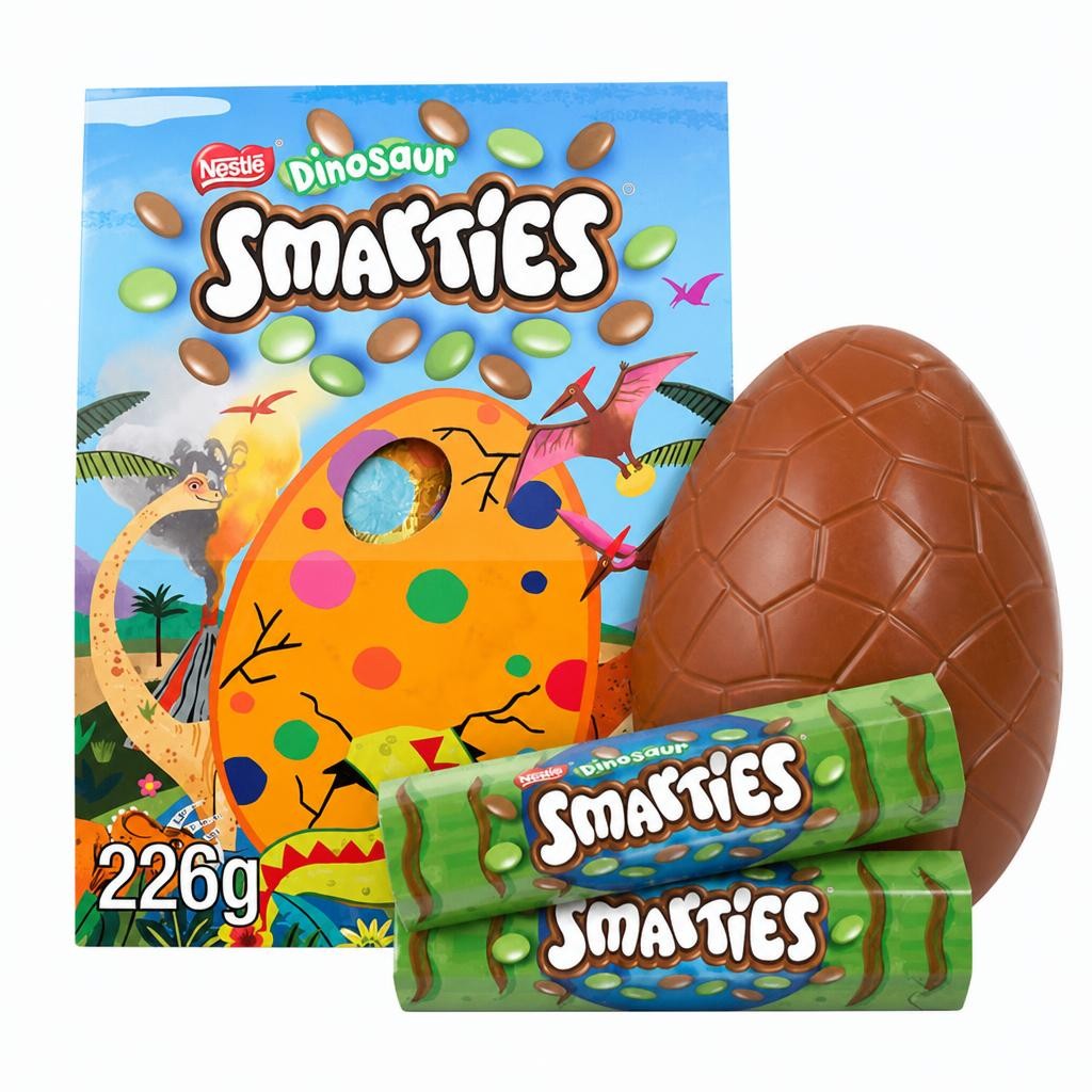 Smarties Dinosaur Extra Large Milk Chocolate Easter Egg 226g