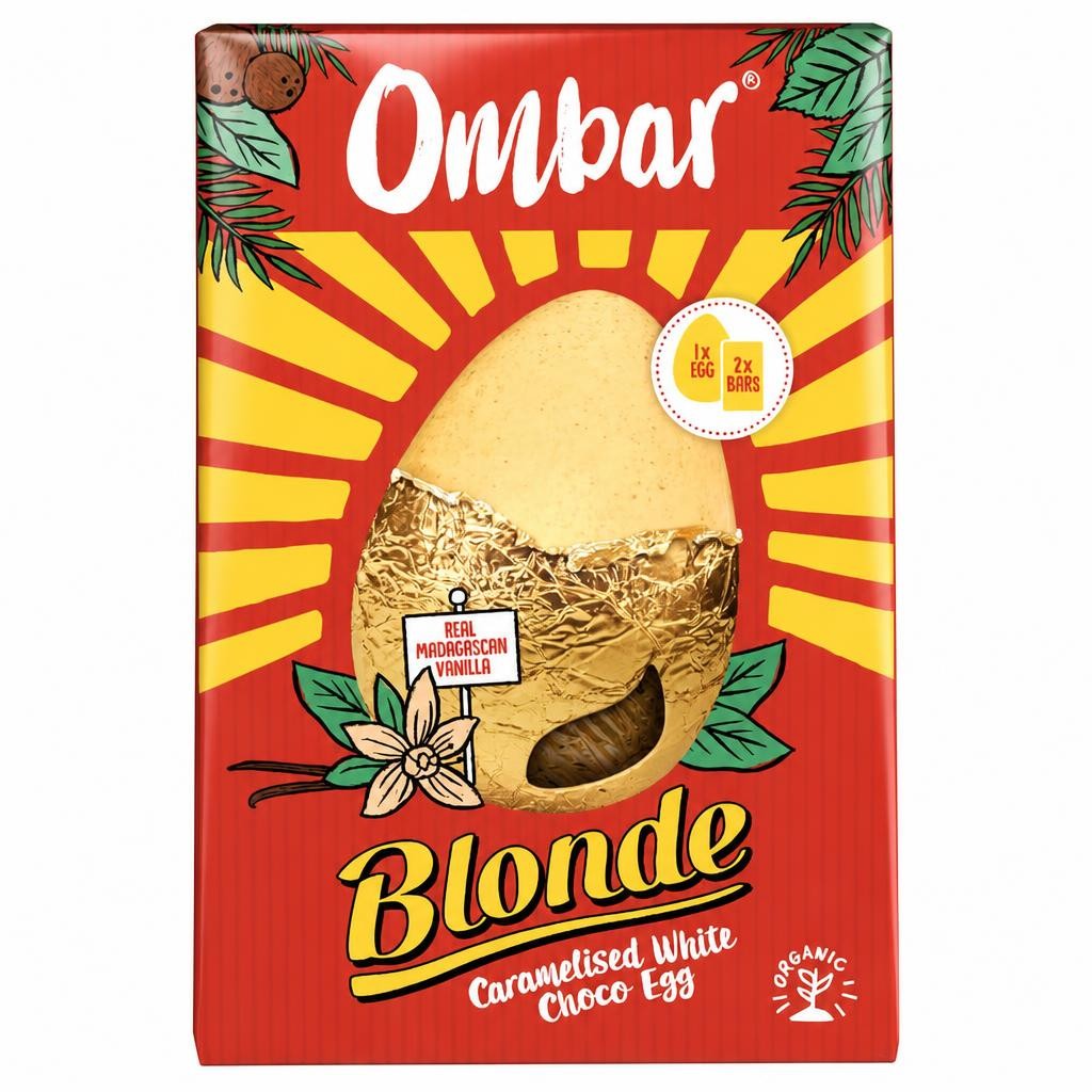 Ombar Blonde caramelised white choco easter egg 216g