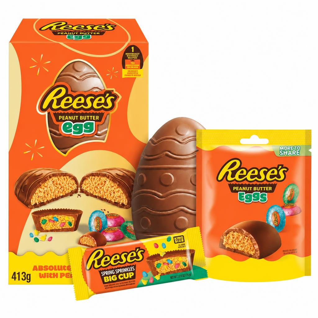 Reese's Extra Large Peanut Butter Cup Half Filled Milk Chocolate Easter Egg 373g