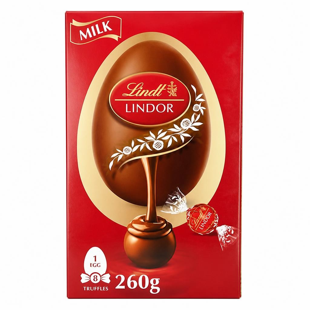 Lindt Lindor Extra Large Milk Chocolate Easter Egg 260g