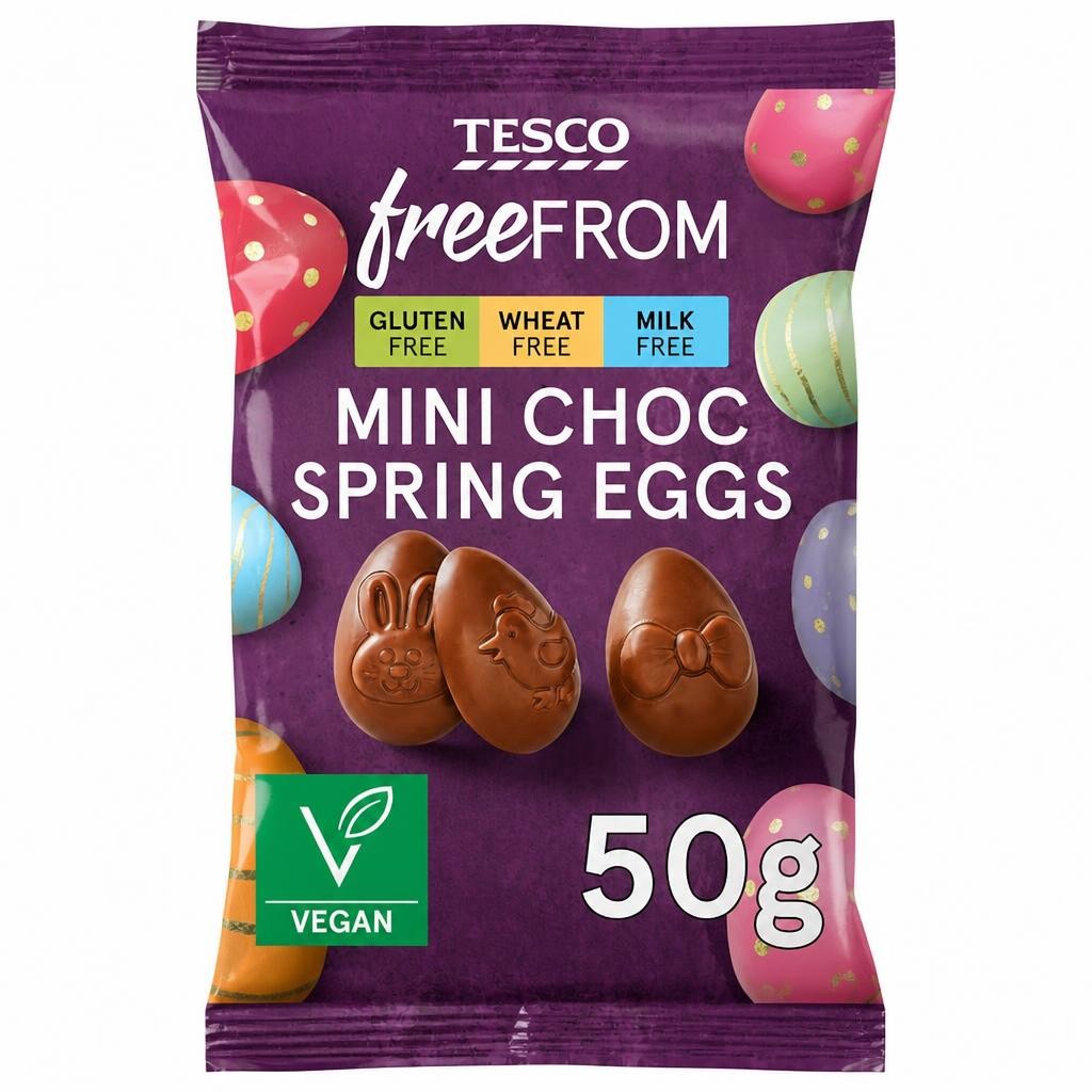 Tesco Free From Mini Choc Spring Eggs 50g