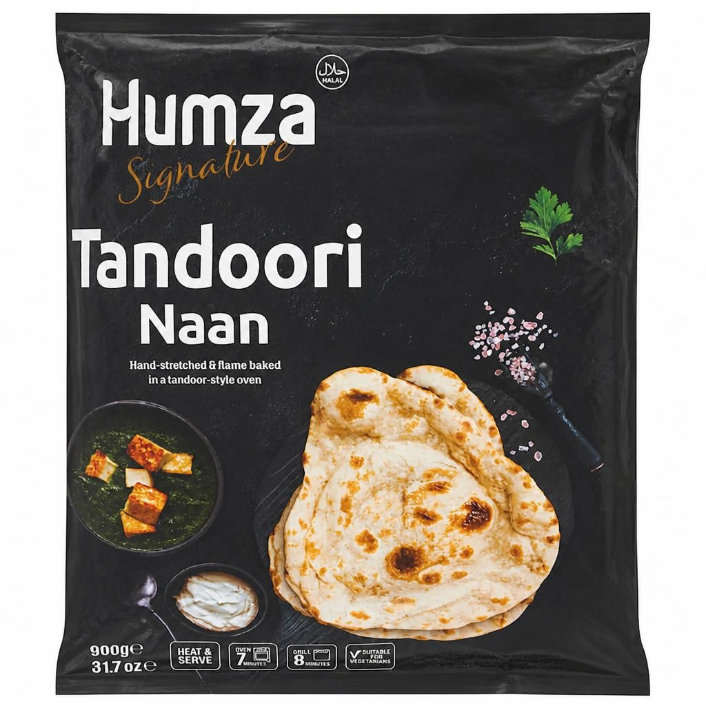 Humza Signature Tandoori Naan 900g