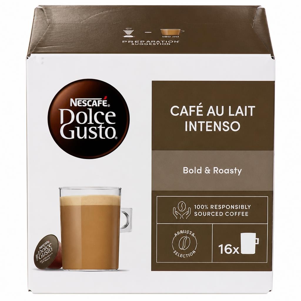 Nescafe Dolce Gusto Café Au Lait Intenso Coffee Pods x16 (16 Servings)
