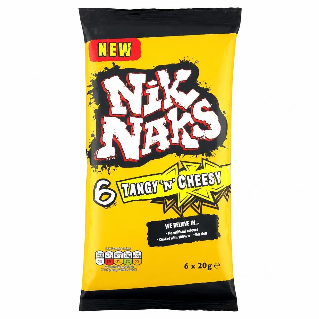 Nik Naks Tangy 'N' Cheesy Multipack Crisps 6 Pack