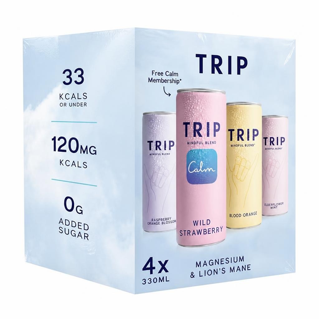 TRIP 4 x 330ml Mixed Pack Sparkling Drink