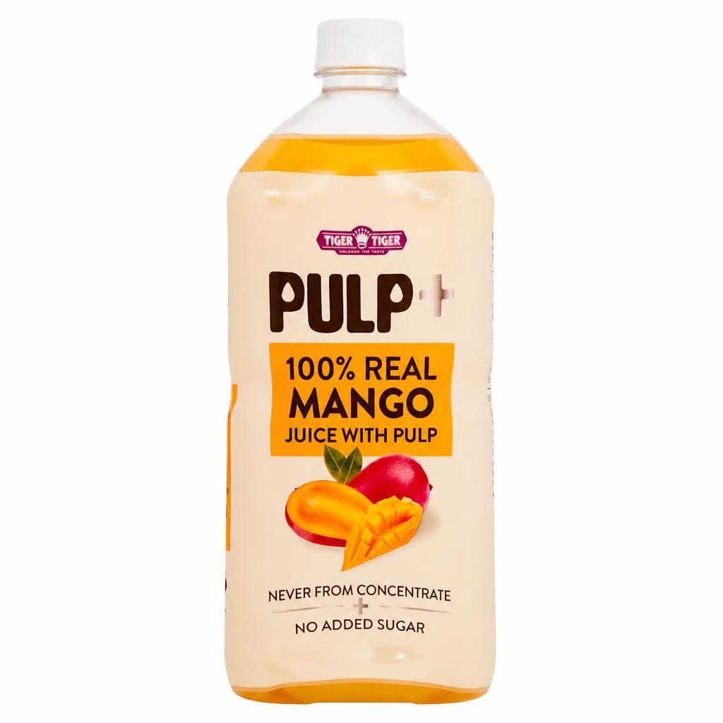 TIGER TIGER PULP+ 100% REAL MANGO JUICE WITH PULP 1000ML