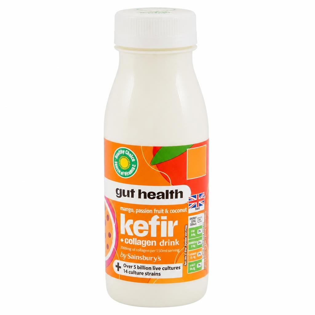 Sainsbury's 250ml Gut Health Mango, Passion Fruit & Coconut Kefir