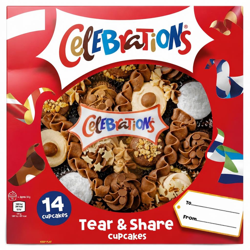 Celebrations Tear and Share 14 cupcakes