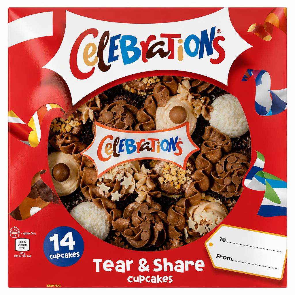 Celebrations Tear and Share 14 cupcakes