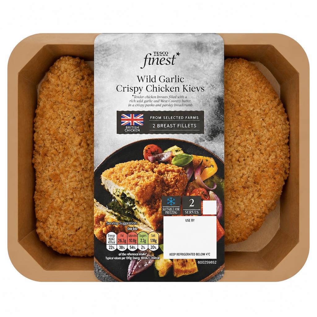 Tesco Finest Wild Garlic Crispy Chicken Kievs 386g