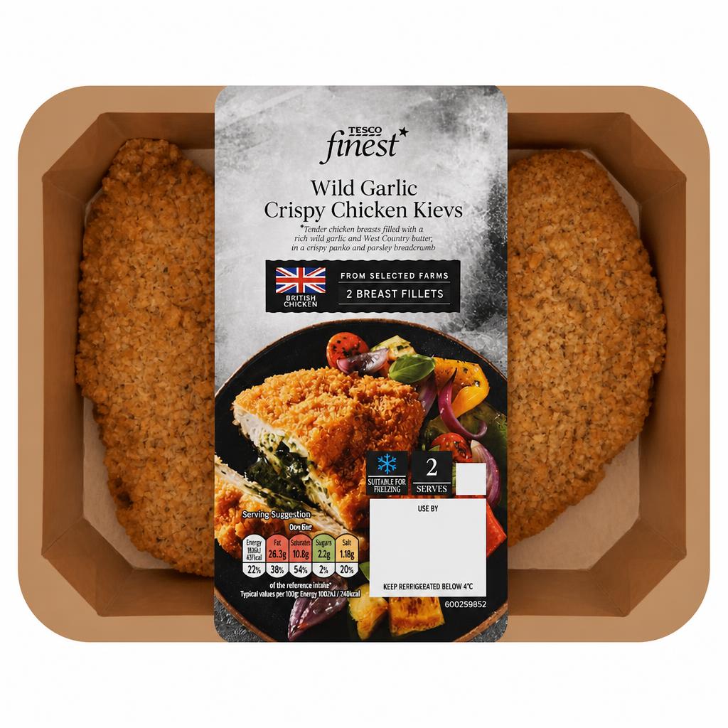 Tesco Finest Wild Garlic Crispy Chicken Kievs 386g