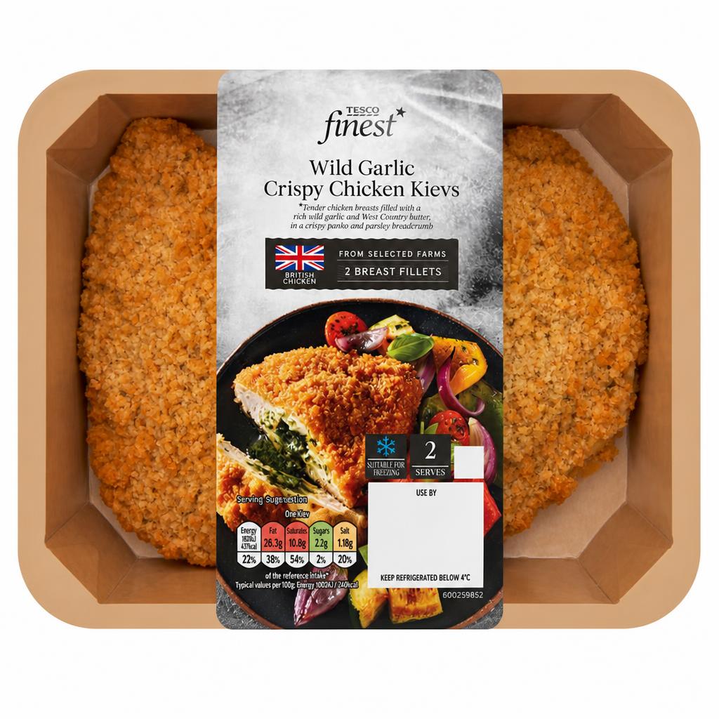 Tesco Finest Wild Garlic Crispy Chicken Kievs 386g