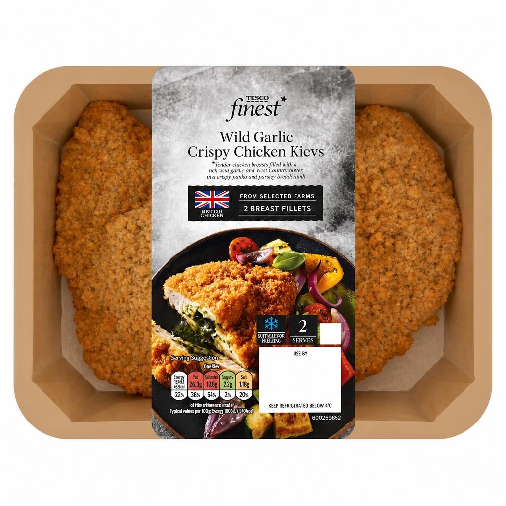 Tesco Finest Wild Garlic Crispy Chicken Kievs 386g