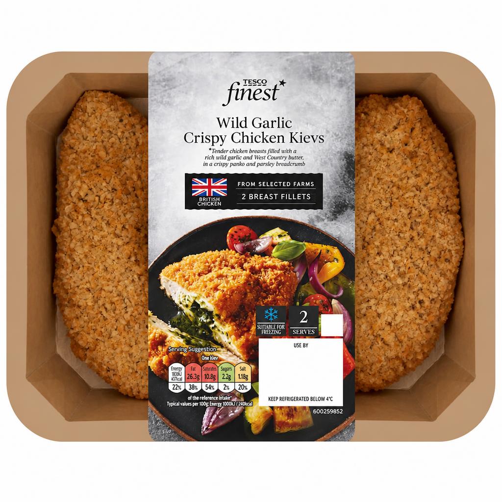 Tesco Finest Wild Garlic Crispy Chicken Kievs 386g