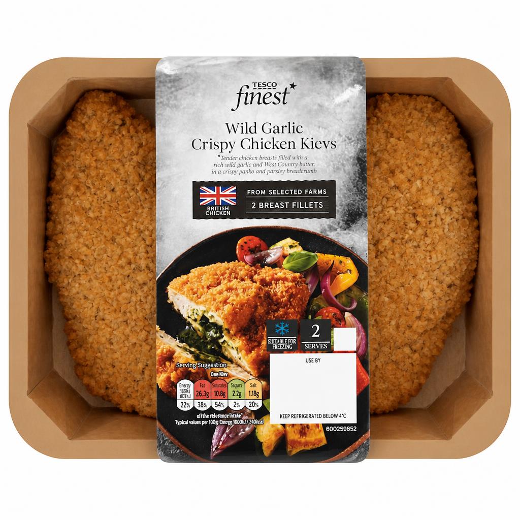 Tesco Finest Wild Garlic Crispy Chicken Kievs 386g