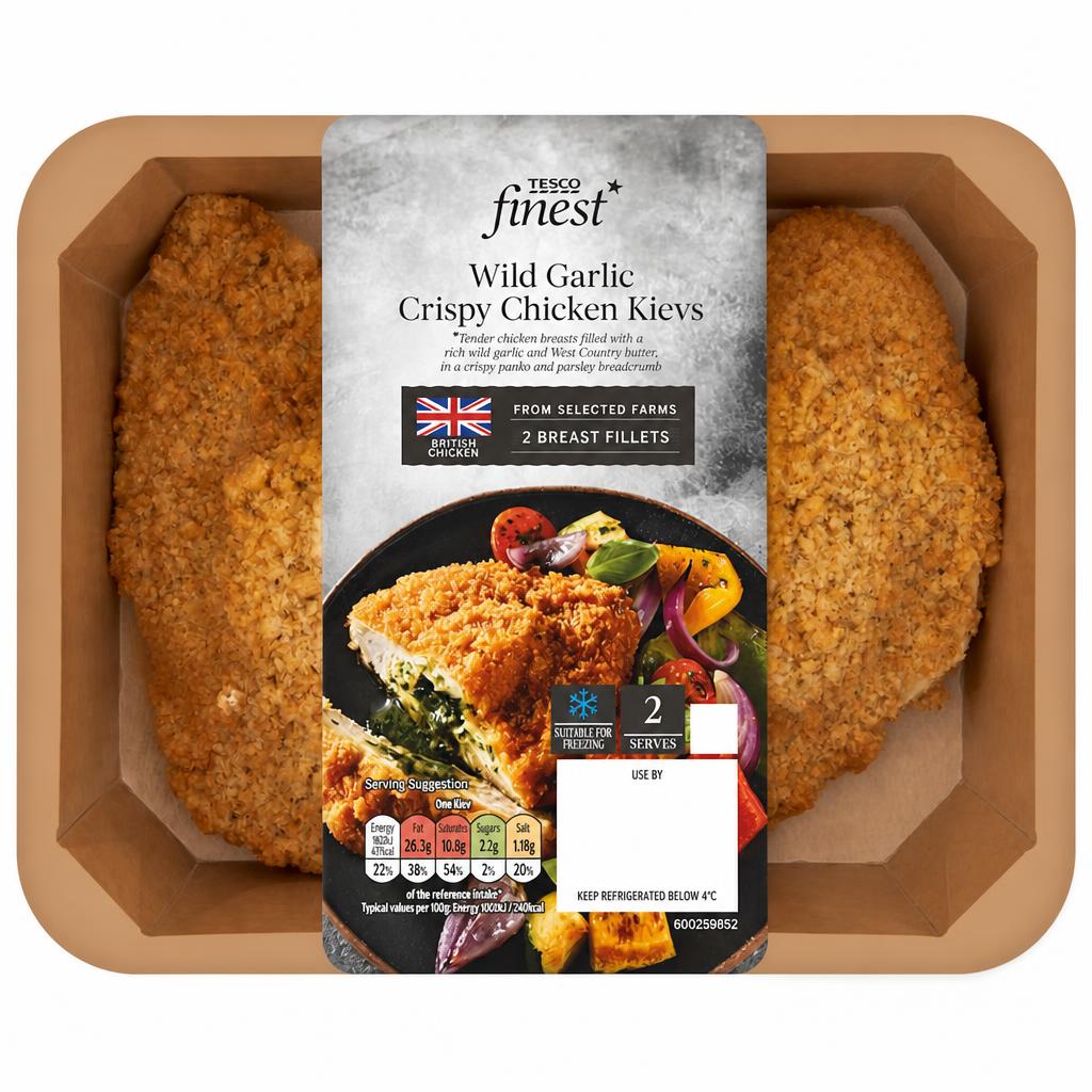 Tesco Finest Wild Garlic Crispy Chicken Kievs 386g